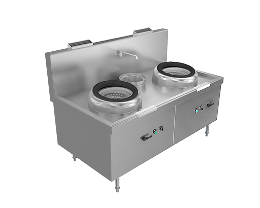 燃?xì)怆p頭單小炒灶 尺寸:1800x950x800+450mm